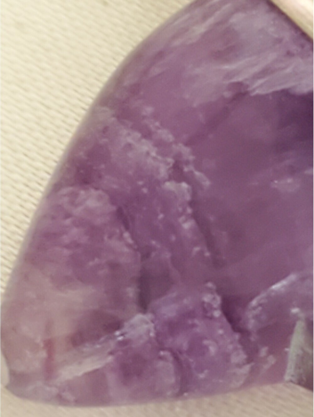 Vintage Sterling Silver Carved Purple Fluorite Bear Pendant - Picture 3 of 5